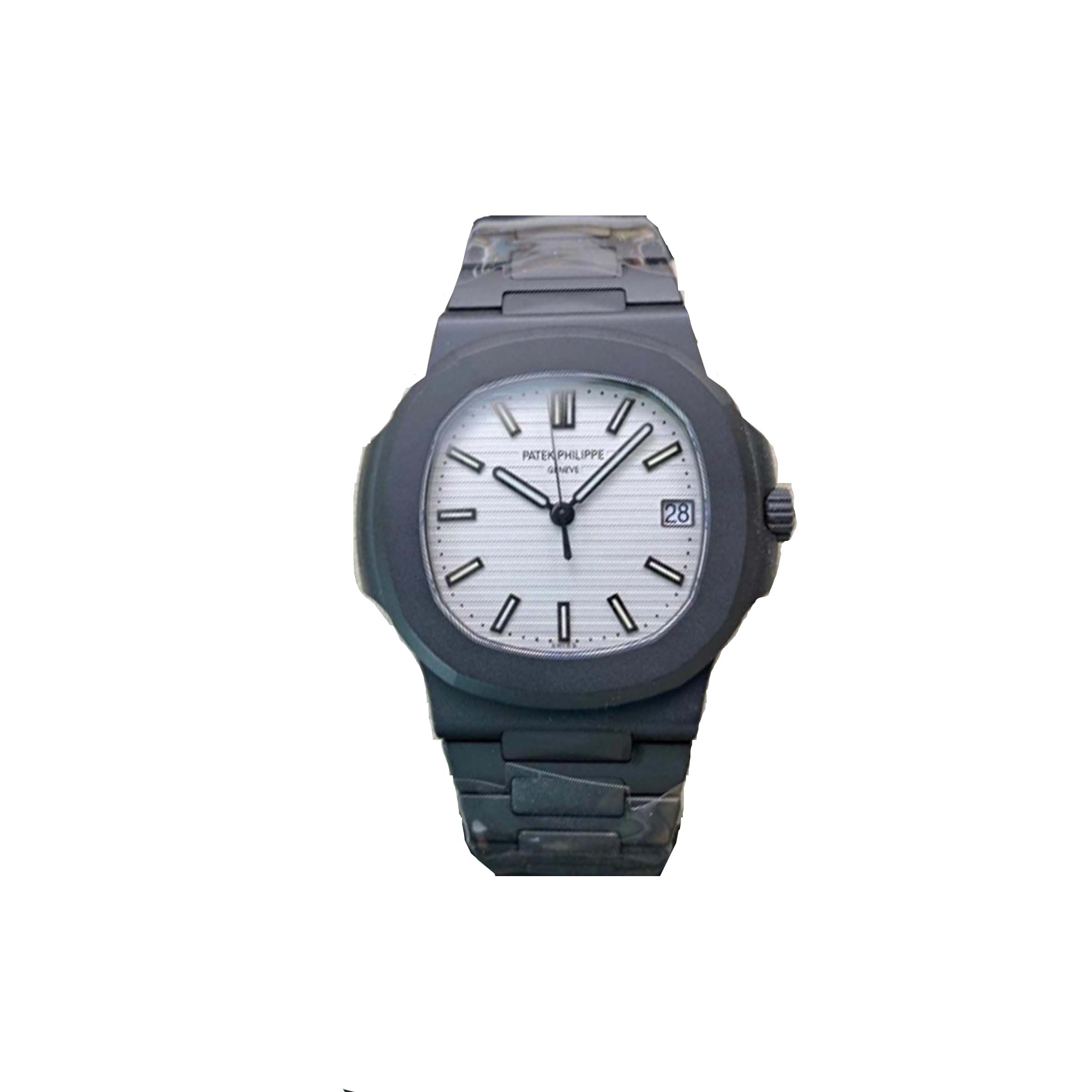 p**ek ph**ppe nautilus version Di*m*nd carbon coated case watch 5711a